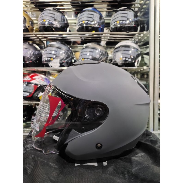 Jual HELM KYT KYOTO SOLID MATT GORILLA GREY HELM HALF FACE KYT KYOTO