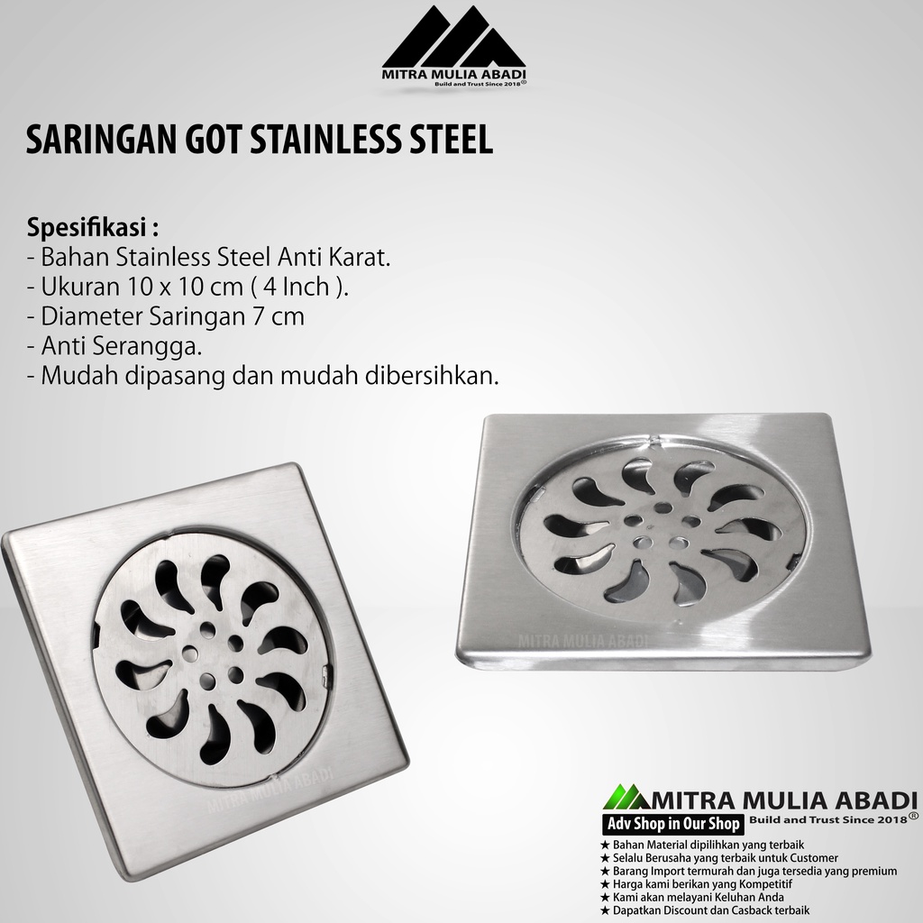 Saringan Got Stainles / Saringan Got Kamar Mandi / Floor Drain Iron