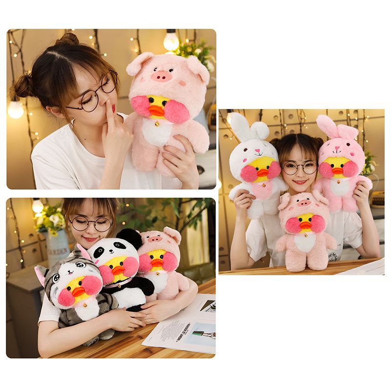 Lalafanfan Cafe Bebek Unicorn Totoro Panda Plushie Mainan Empuk Squishy