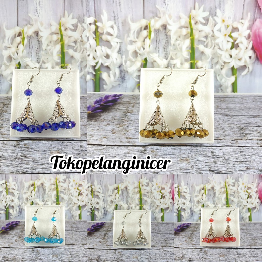 Anting Kekinian Fashion Wanita Model Sirkus Kristal By Tokopelanginicer