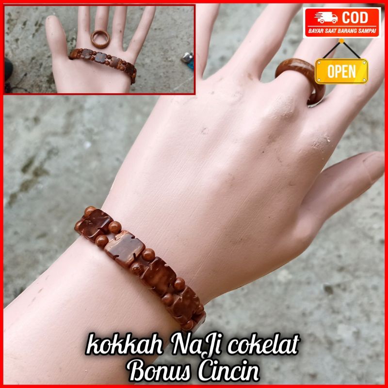 Gelang Kokkah Kotak Nazi Bonus Cincin 100% Ori