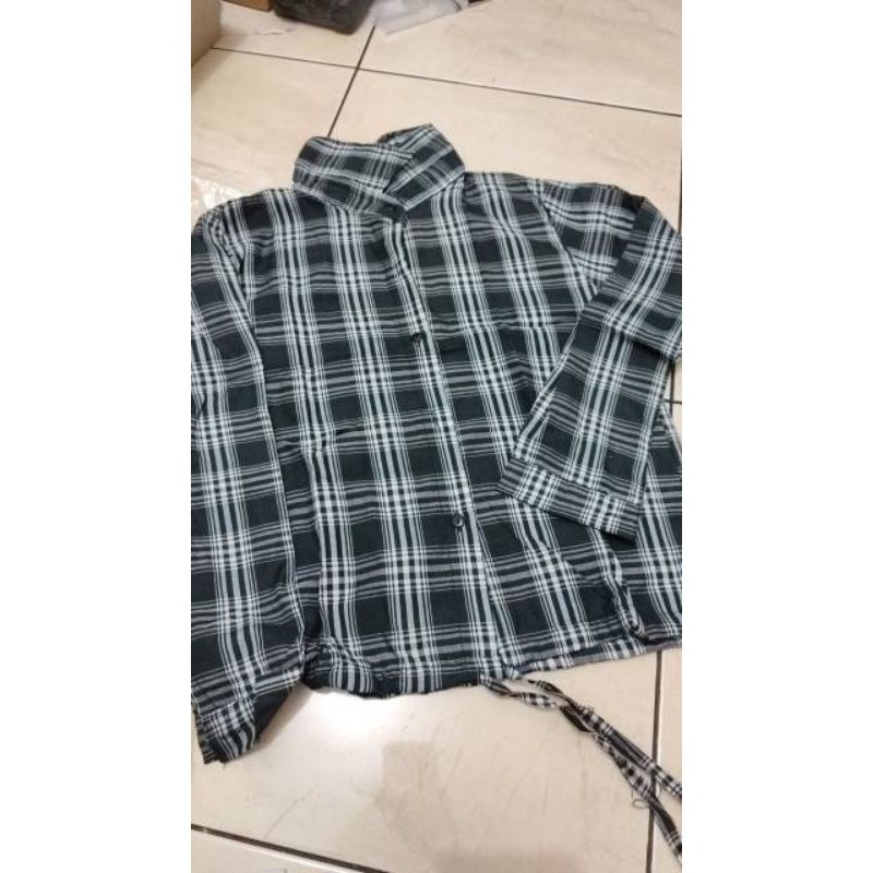 KEMEJA WANITA KERLITA KOTAK TALI SIZE M-5
