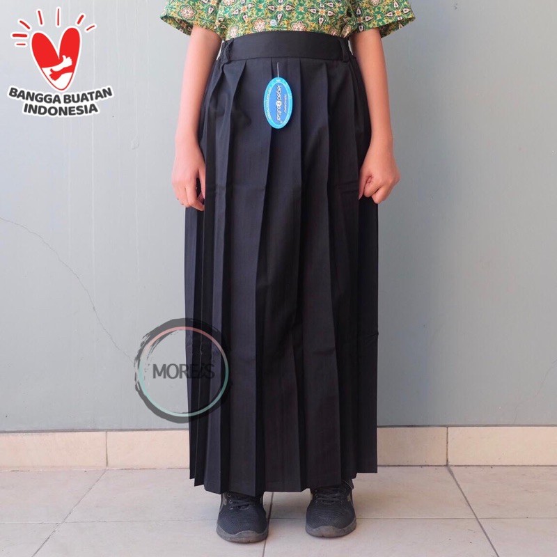 Seragam Rok Remple/Rempel SD Panjang Hitam Bahan Famatex