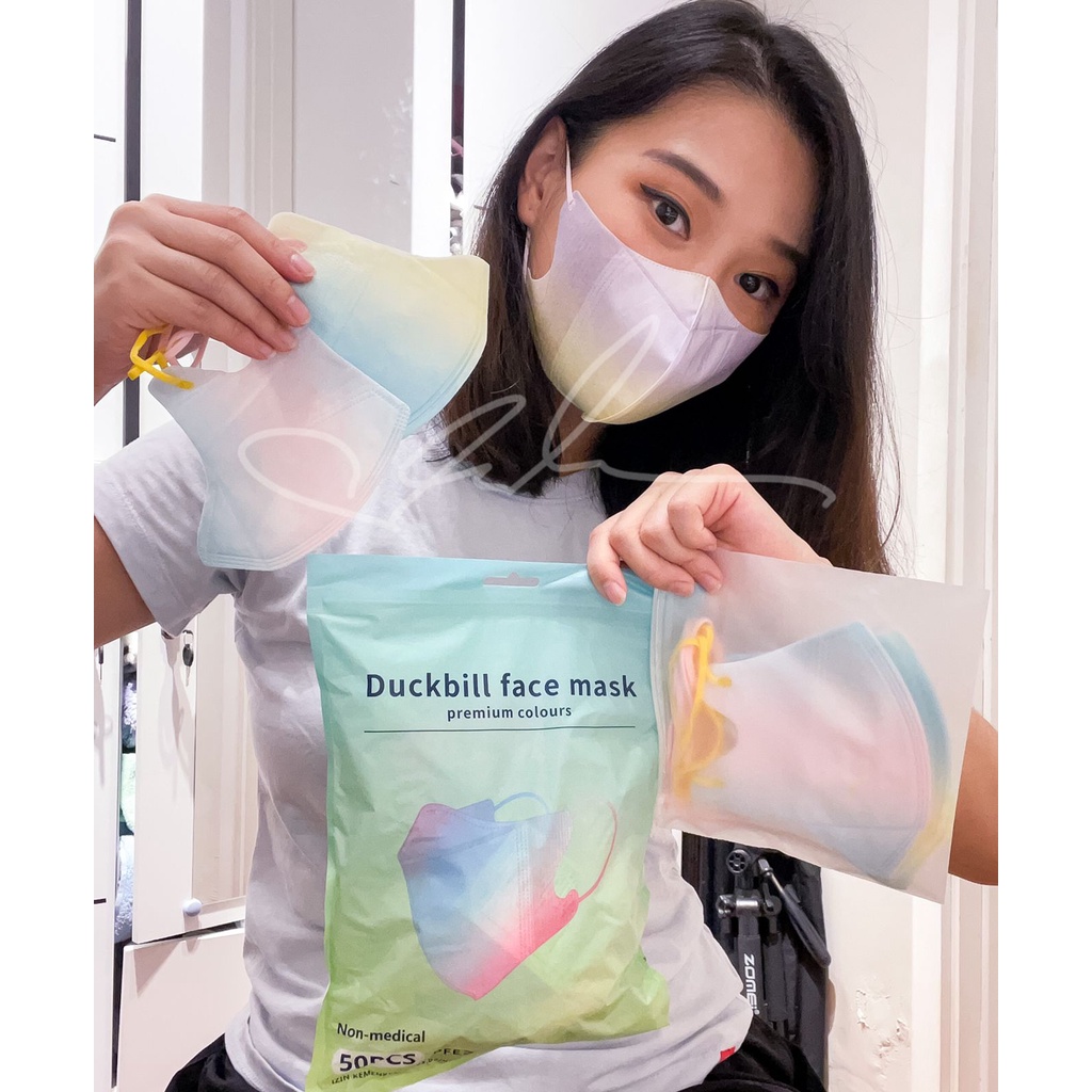 Masker Gradasi Duckbill / Masker 50pc Gradasi ( mix warna dari pabrik)