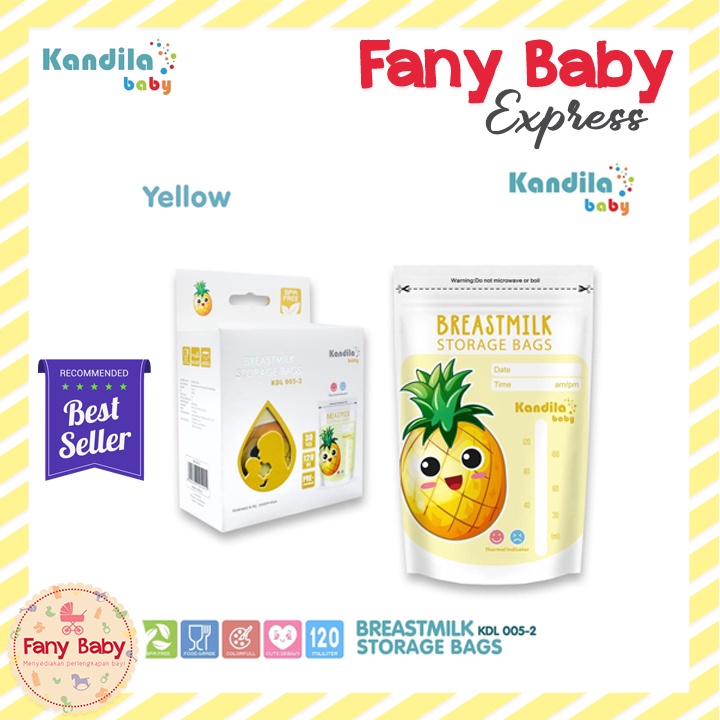 KANDILA BREAST MILK STORAGE BAG 120 ML (FRUIT &amp; VEGETABLE) / KDL005-2