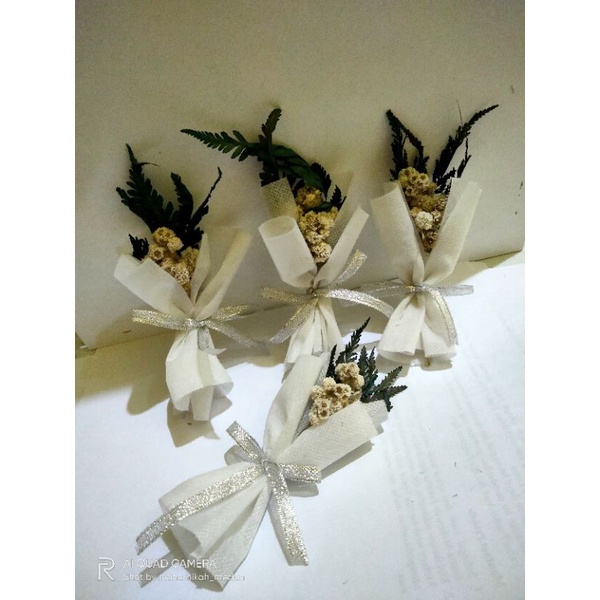 Mini Buket Buket kecil hiasan kado buket mini putih