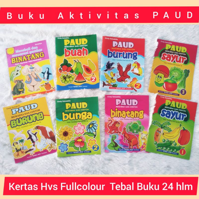 BUKU ANAK PAUD MEWARNA DAN CONTOH