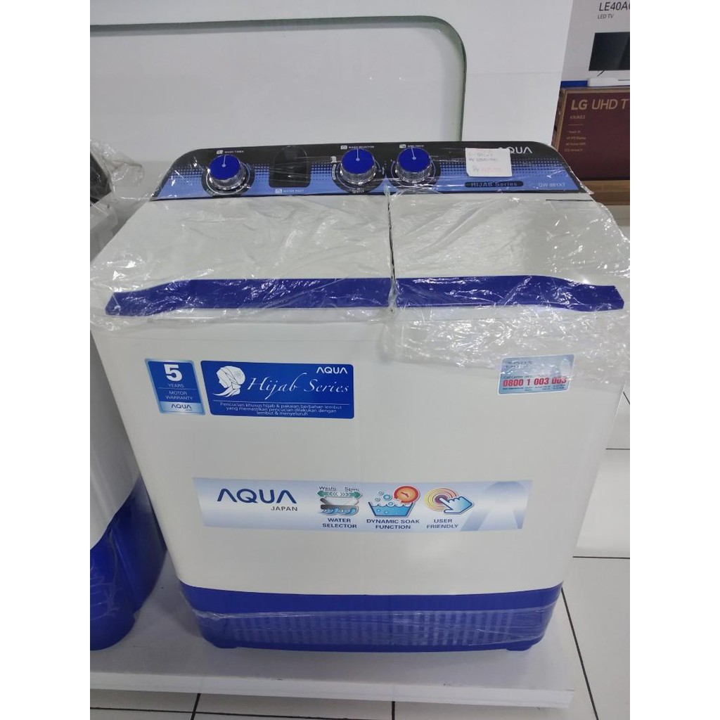 MESIN CUCI AQUA 2 TABUNG QW 881 XT