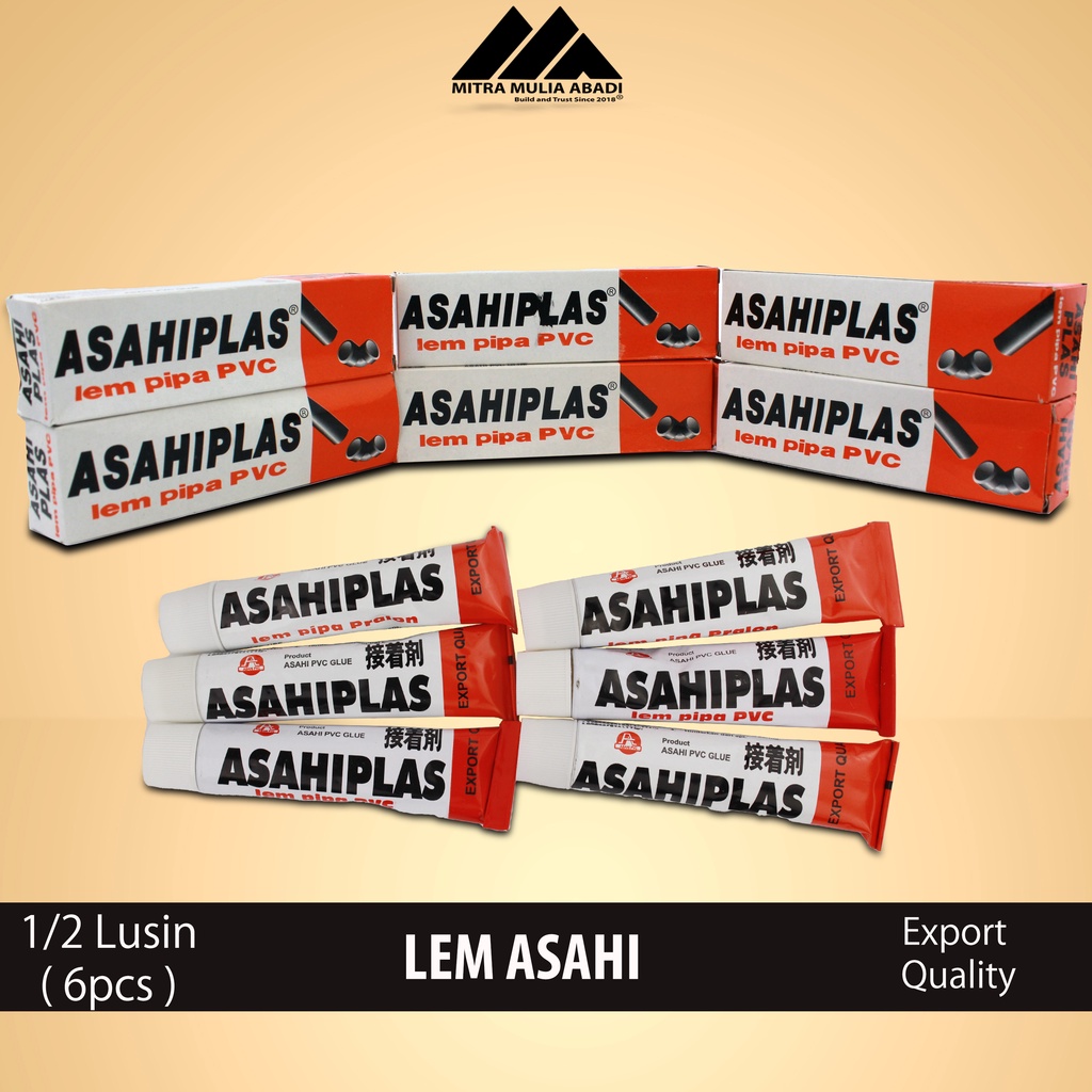 Lem Asahi Pipa Paralon Paket 1/2 Lusin (6pcs) | lem pipa paralom