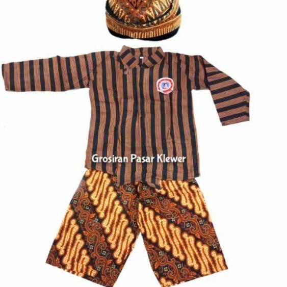 Tiktok Sell SETELAN BAJU Surjan Lurik Anak + Celana Batik + Blangkon #tiktoktrend