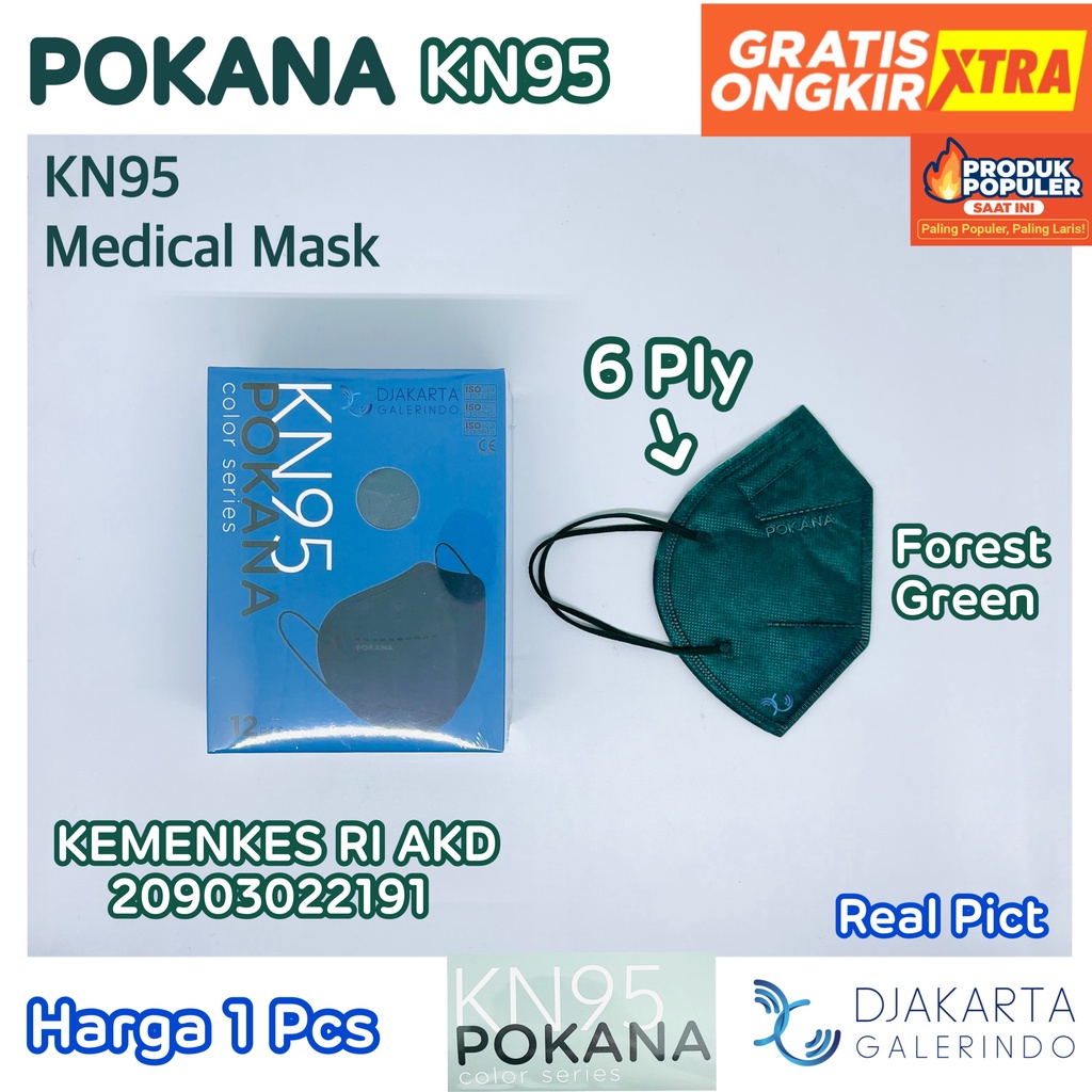 Masker POKANA KN95 6 Ply Medical Mask - Colour Series &amp; Fashion Series