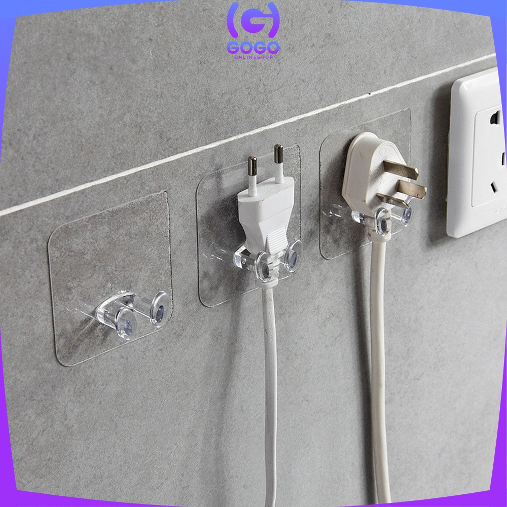 GOGO-C124 Gantungan Tempel Hook Magic Sticky Plug Hook Gantungan Dinding Kamar Mandi Gantungan Baju