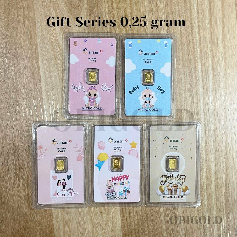 LM Micro Gold ANTAM Hartadinata Logam Mulia 0.25 gram Gift Series EmasKITA Emas Kita