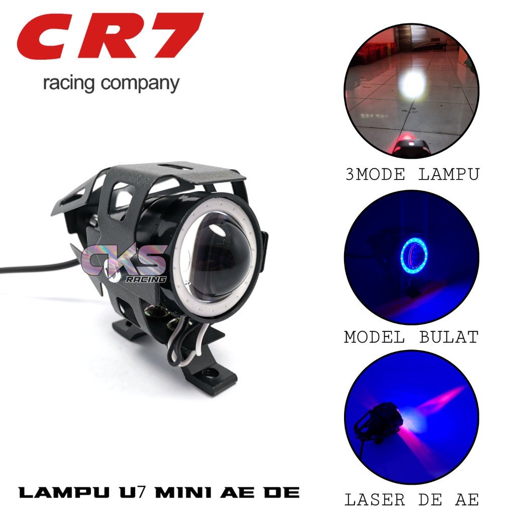 lampu tembak sorot motor LED cree led u7 transformer mini lampu u7 angel lampu