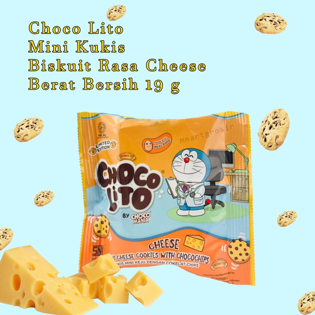 Choco Lito / Mini Kukis keju / Biskuit rasa keju / 19g