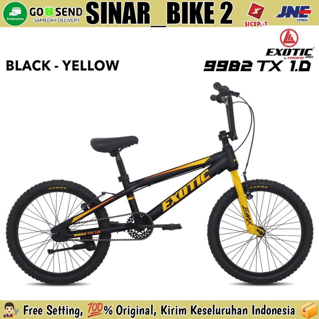 Sepeda BMX 20 Inch EXOTIC ET 9982 TX 1.0 Ban 2.125 Tanpa Rotor &amp; Rotor