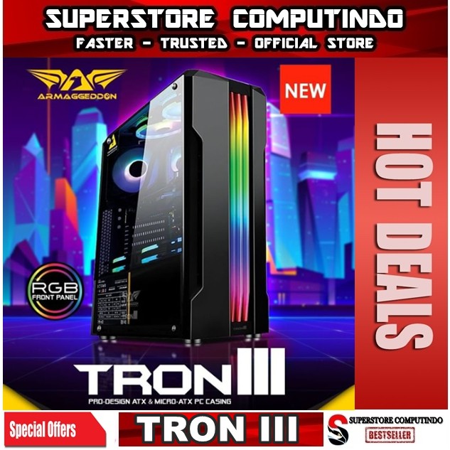 Armaggeddon Tron III - ATX Gaming Case Tempered Glass