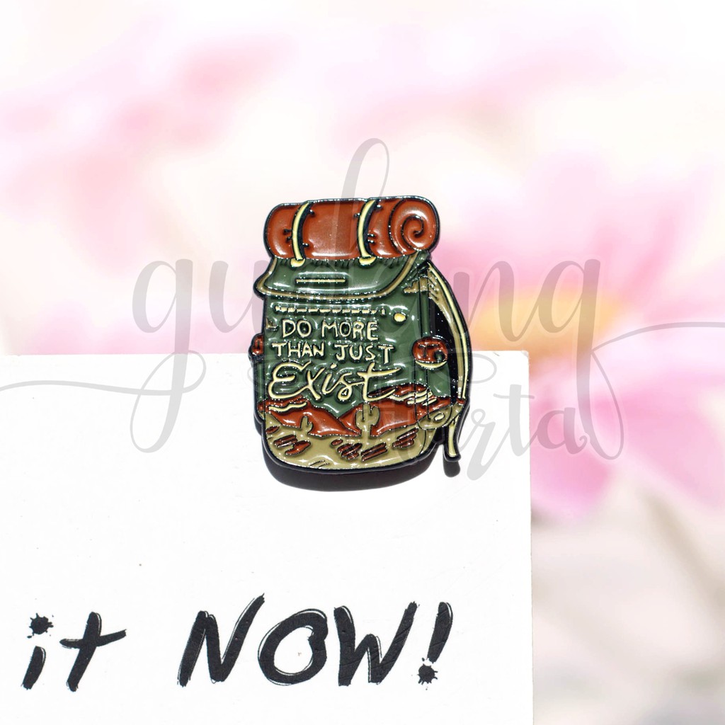 GEMEZ Pin Backpack More Than Exist Bros Tas Ransel Unik Pin Murah GG 208770