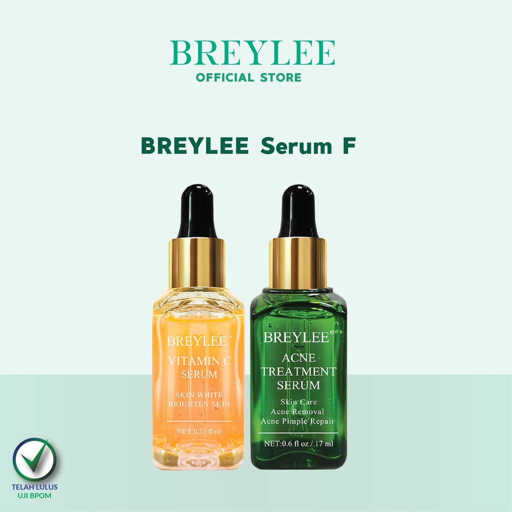 SERUM JERAWAT BREYLEE SETS of SERUM F Mencerahkan &amp; Membersihkan Jerawat (2pcs)