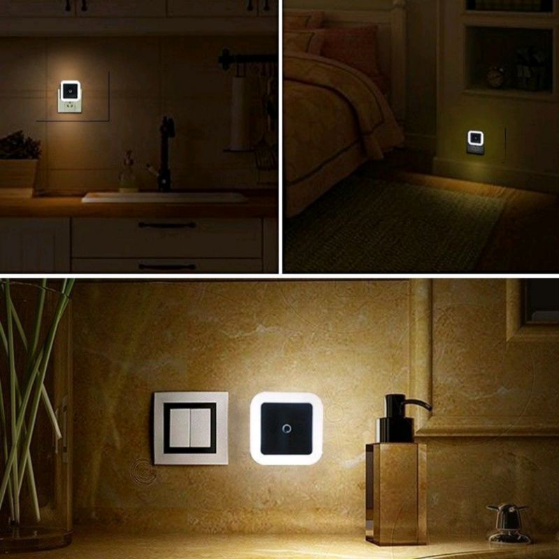 Lampu Tidur LED Kotak Sensor Cahaya / Lampu Tidur / Lampu Kamar Tidur Mini / LED Night Light / Lampu Hias