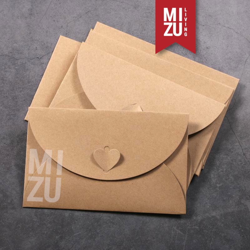 MIZU RABURETA Heart Envelope Letter Stationery Set Amplop Hati Surat