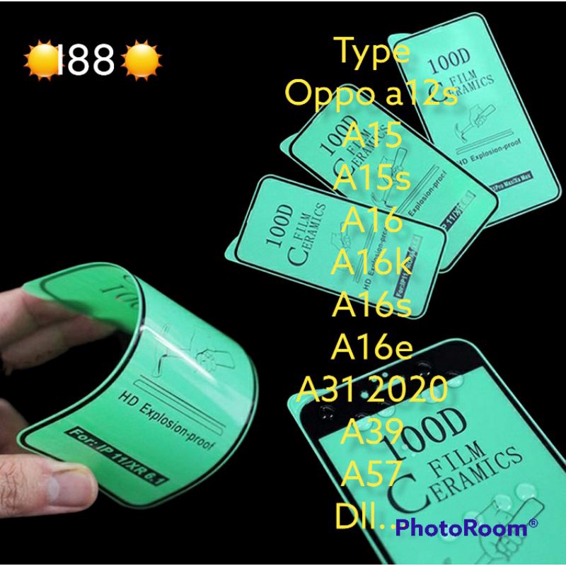 Antigores clear ceramic oppo a12s, oppo a15, oppo a15s, oppo a16, oppo a16k, oppo a16s, oppo a16e, o