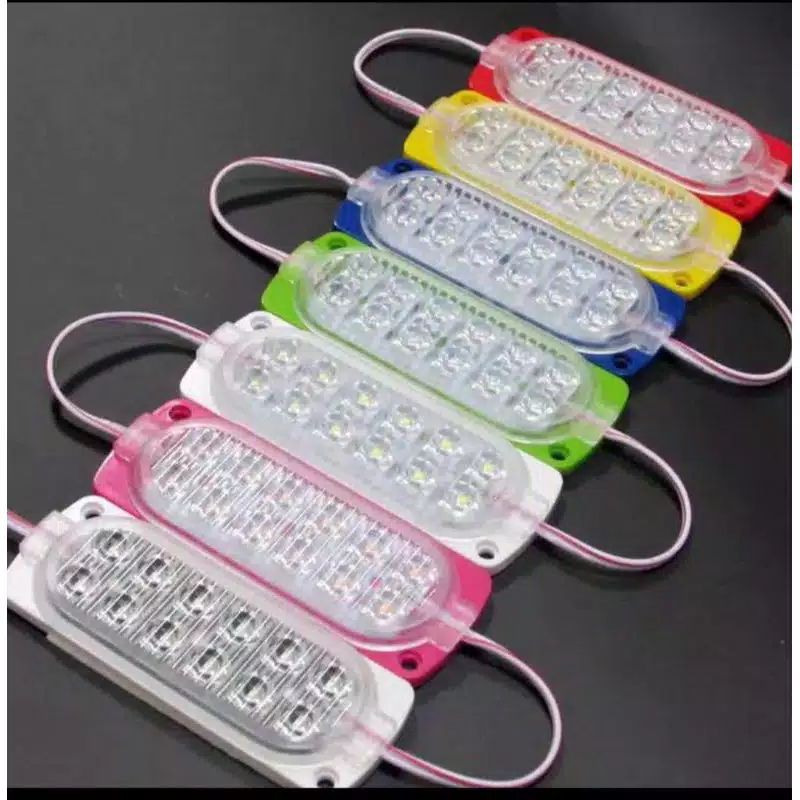 Lampu LED 12 mata RGB 12 volt