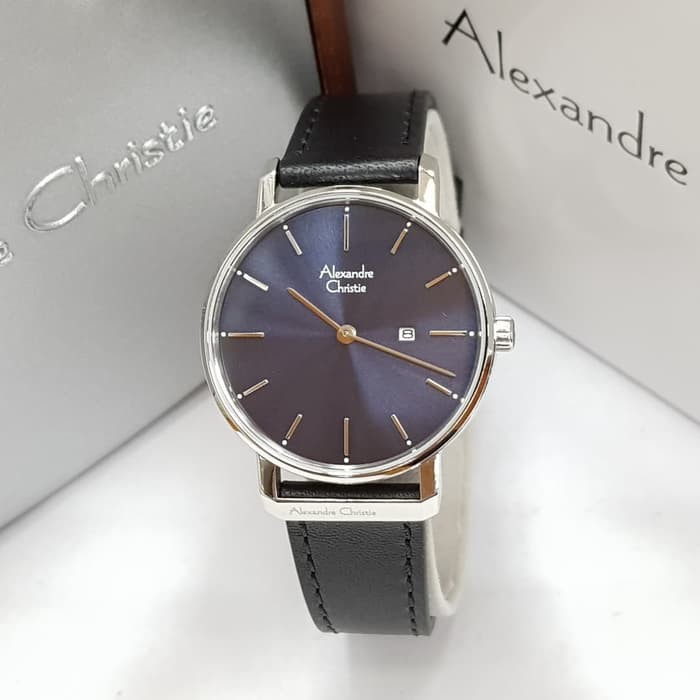 Jam Tangan Wanita Alexandre Christie AC 8572 Silver Blue Original
