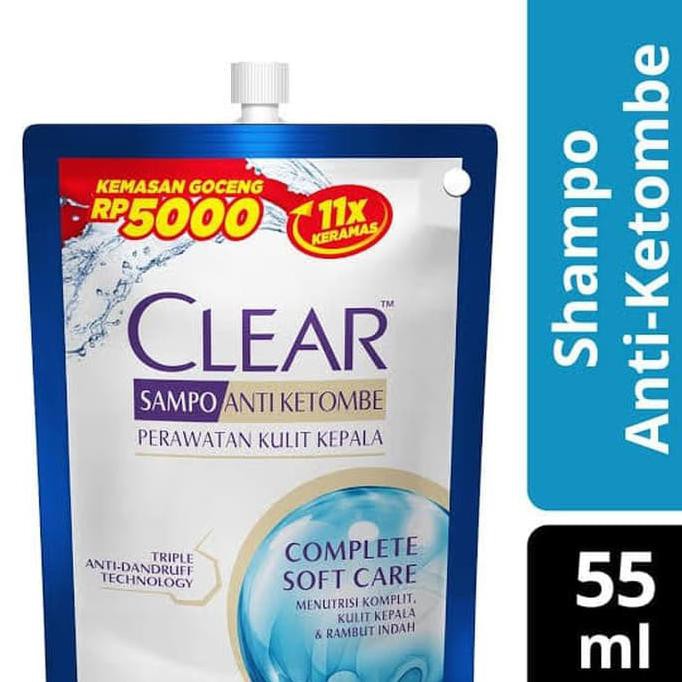 Favorit] Shampoo Clear Pouch 55Ml Complete Soft Care