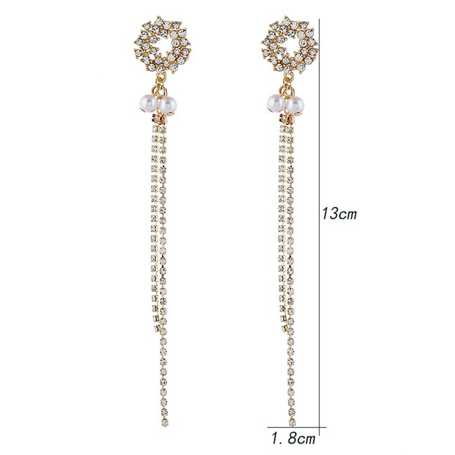 LRC Anting Tusuk Fashion Gold Alloy Earrings F40640