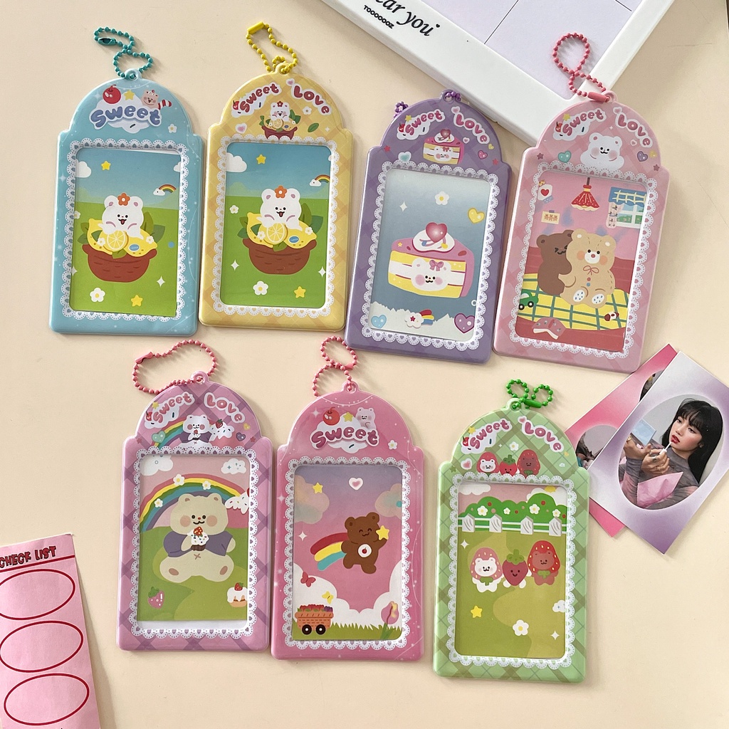 Ins Holder Kartu Polaroid Aidou Motif Beruang Lucu