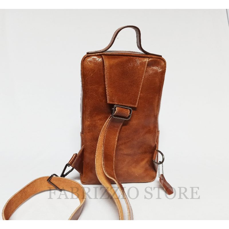 single Sling bag keren kulit asli