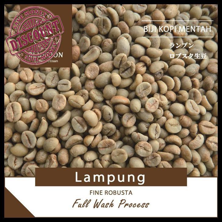 Green Bean - Lampung 1Kg Fine Robusta - Kopi Biji Mentah Best Seller