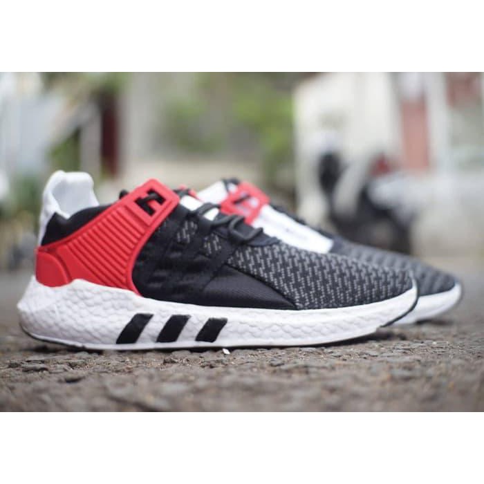 Sepatu Adidas Equipment Hitam Lorek Merah Import Murah