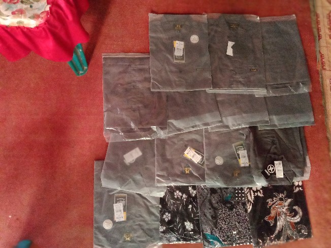 New Kemeja Batik Pria Lengan Panjang Size M L Xl Xxl  Bswart Batik Hrb026 Kenongo Hem Panjang Padi