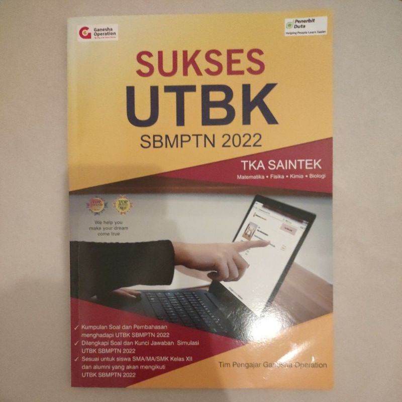 (baca deskrispi) buku sukses utbk sbmptn tka saintek 2022 ganesha operation go asli original