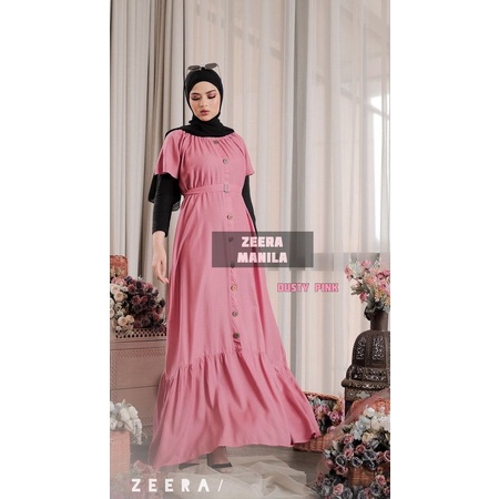 Daster arab ZEERA MANILA Dress Rayon Busui lengan pendek