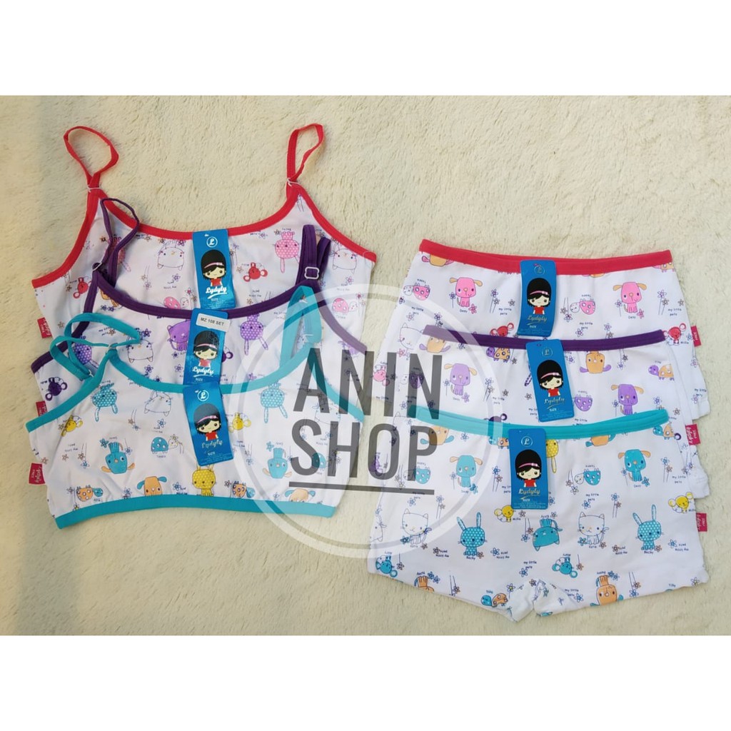 MZ 108 SABLON | Setelan Miniset Anak Lydyly MZ 108 | Miniset Lydyly  | pakaian dalam anak | lydyly