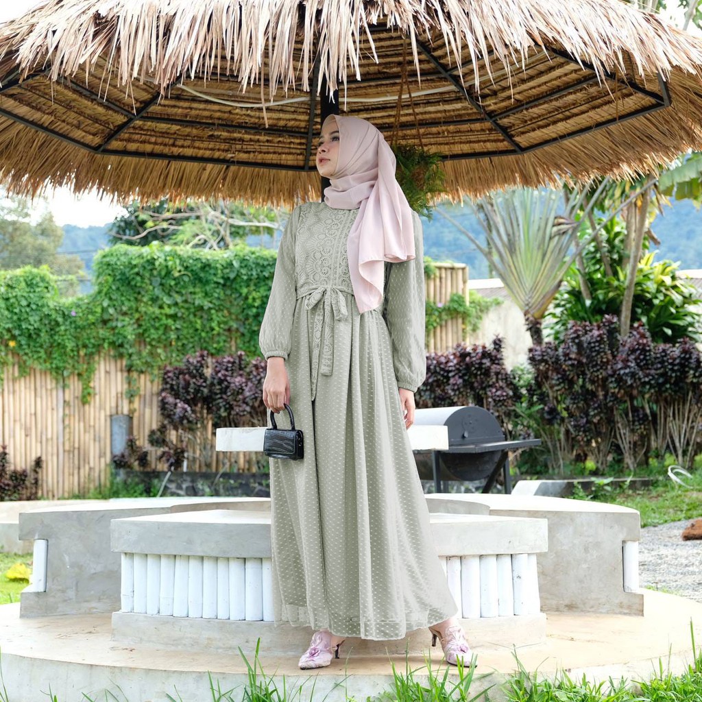 SELYA TUTU DRESS PESTA /DRESS LEBARAN / BUSUI FRIENDLY / JUMBO SIZE