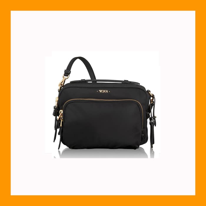 TUMI CEWEK VOYAGEUR LUANDA FLIGHT BAG TAS SELEMPANG HITAM