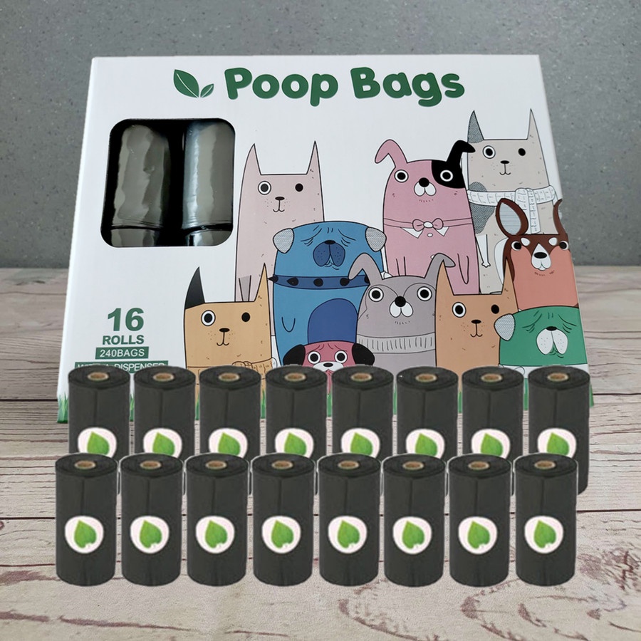 Plastik Kotoran Binatang Poop Bags 16 PCS with Dispenser - SU115