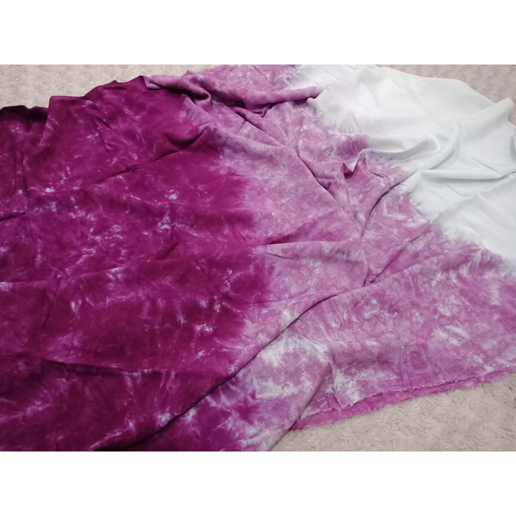 Kain batik Shibori Gradasi Tiedye Bahan Rayon Original Handmade
