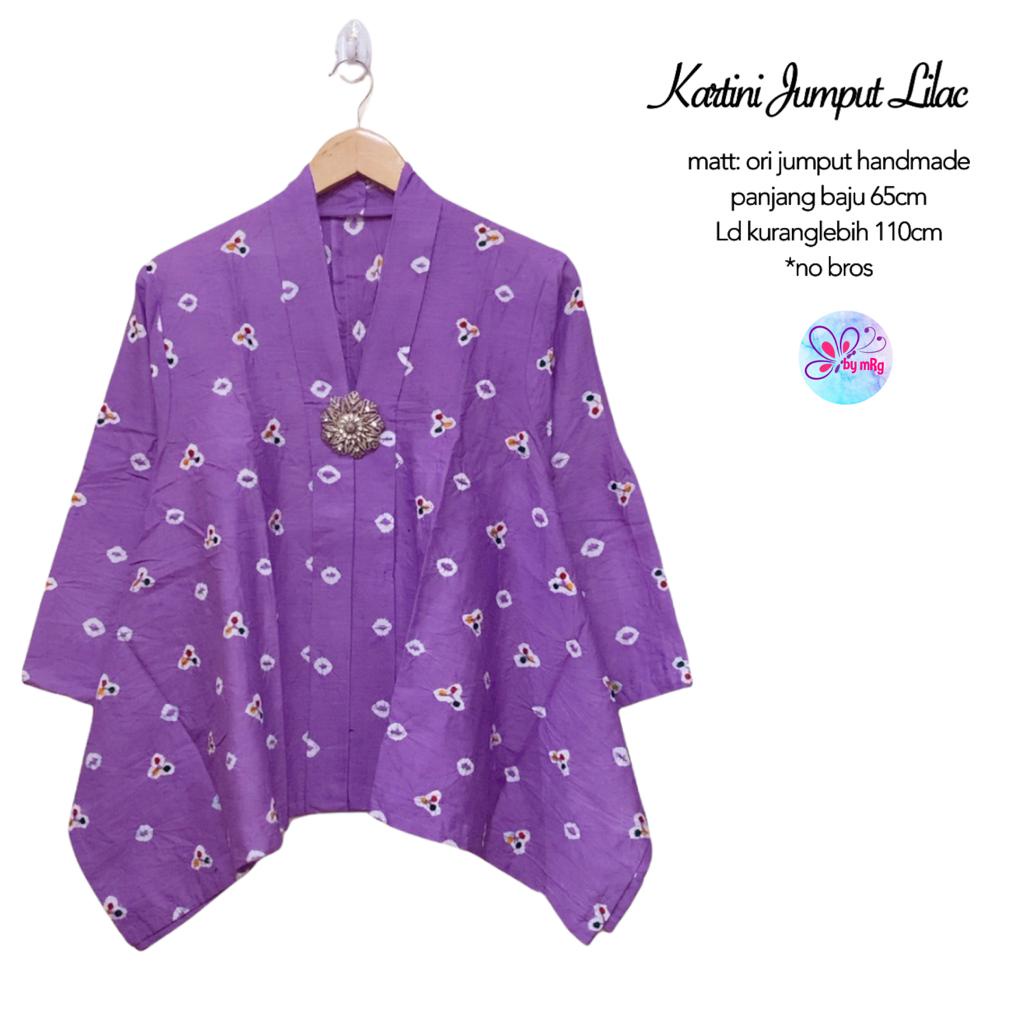 Blus Batik Kartini Jumputan Lilac