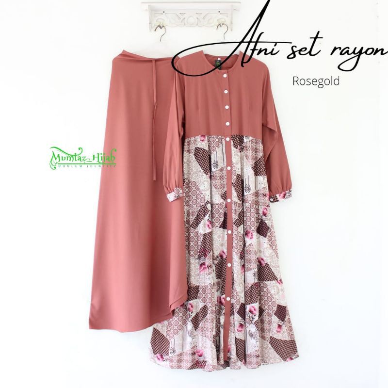 Gamis Afni set mumtaz hijab (free cadar)