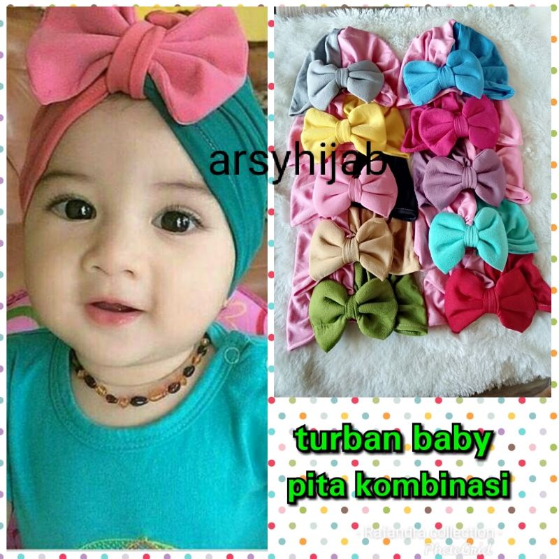 turban anak pita kombinasi 0-3thn