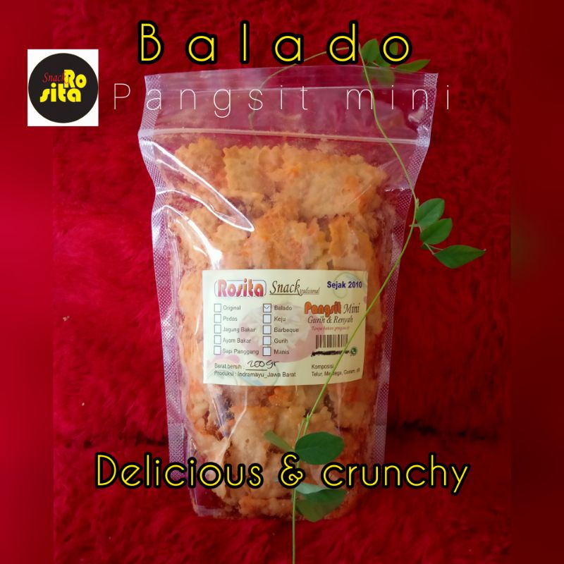 

Pangsit mini Balado 200g cemilan snack murah viral ROSITASNACK