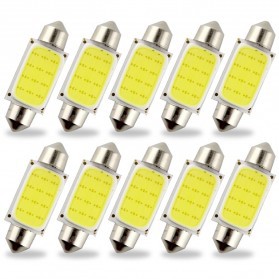 Lampu Interior Mobil LED COB Dome Light 41mm c5w BA9S 1 PCS - White