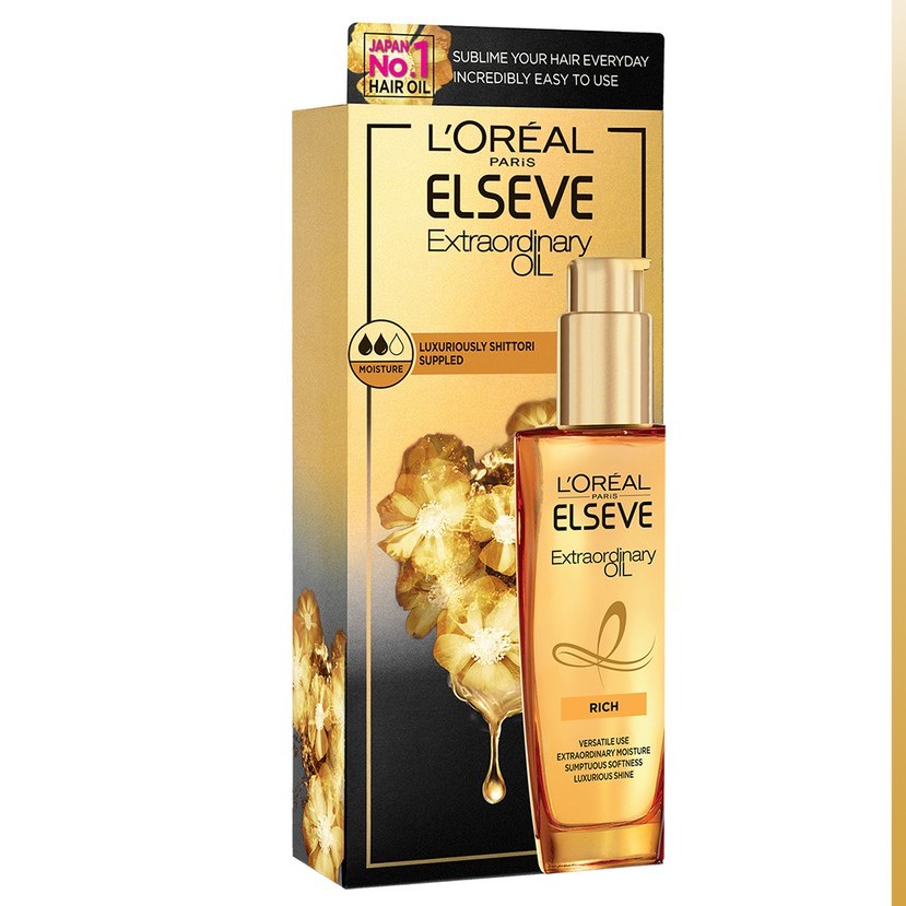 L'oreal Loreal Paris Extraordinary Oil Elseve Minyak Serum Rambut Gold / Pink  Eclat imperial 100ml