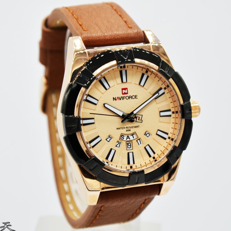 JAM TANGAN PRIA NAVIFORCE 9118 TALI KULIT