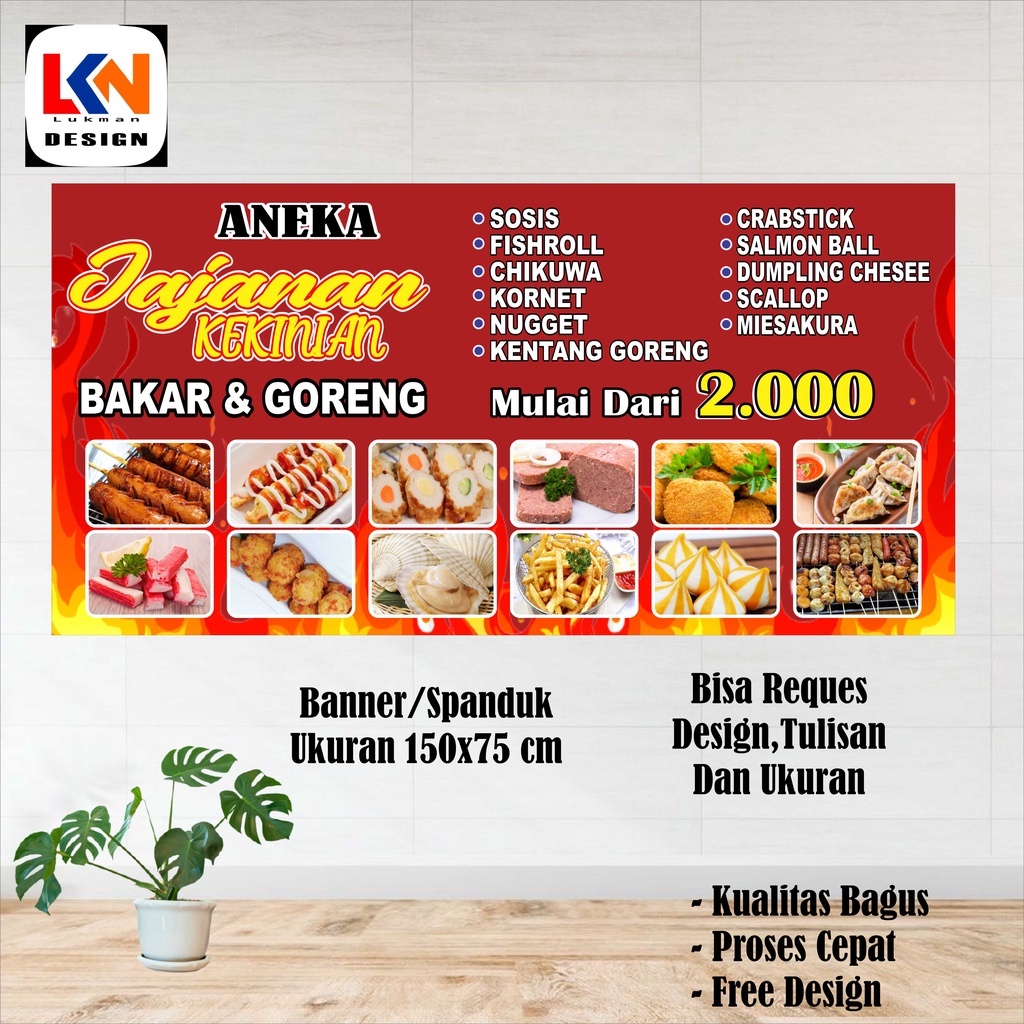 banner spanduk aneka jajanan